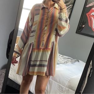 ONLY WORN ONCE FREE PEOPLE FLANNEL MINI DRESS